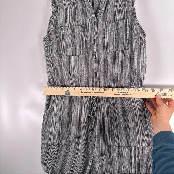 Kelly Renee Sleeveless Striped Jumpsuit Womens Size L Minimalist. - Picture 8 of 10